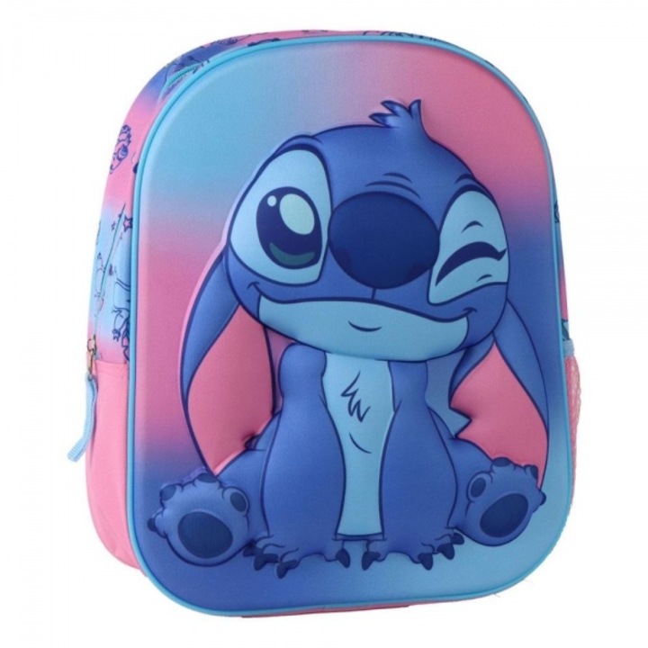 Раница за детска градина 3D Cerda Stitch, 25см, 1 отделение, 25x30x12см, 629866