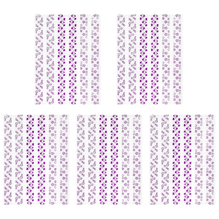 YANYXR BCS3136455 fotósarok matricák, PVC forrófóliázással, öntapadós, eltávolítható, lila, 5 lap (5 x 78 db = 390 db), lap mérete 14.5 x 10.8 cm