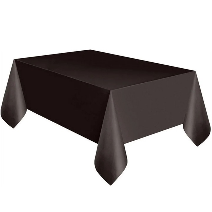 YANYXR BCS3134125 PE asztalterítő, egyszínű, fekete, 137 x 183 cm, könnyen tisztítható