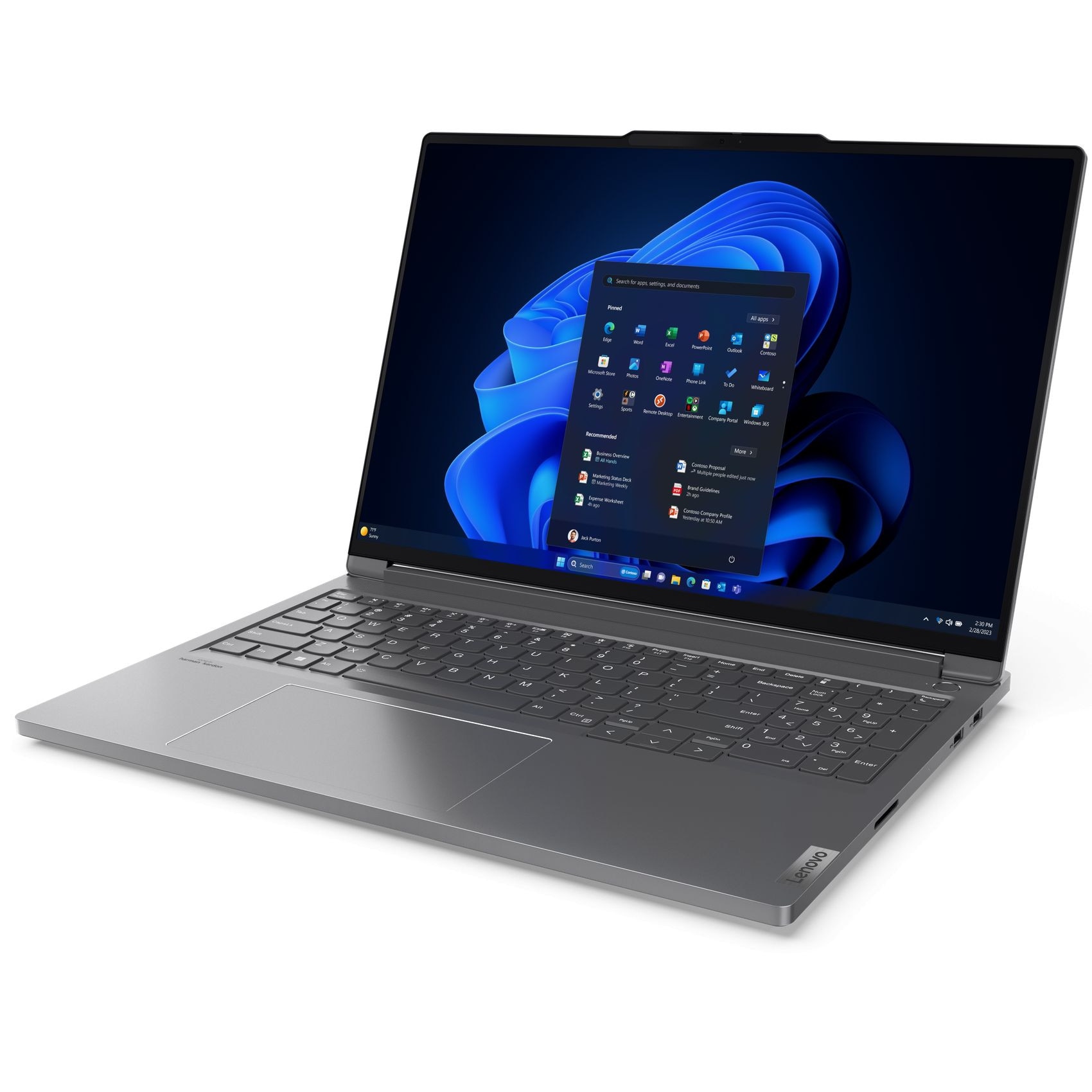 Laptop Lenovo ThinkBook 16p G6 ADR, 16" WQXGA 2650x1600 IPS 165Hz, AMD Ryzen 9 8940HX 16-core, 32 GB DDR5, 512 GB SSD m2 PCIe, 1TB SSD m2 PCIe, NVIDIA GeForce RTX 5060 8GB GDDR7, Windows 11 Pro, Aluminium Case 2.15 kg Luna Grey