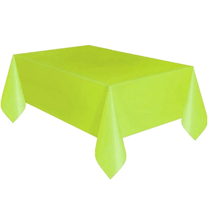 YANYXR BCS3141106 asztalterítő, olajálló műanyag, lime zöld, 137 x 183 cm