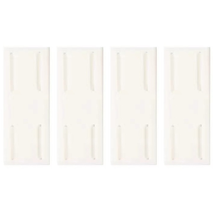 Suport pentru prize autoadeziv YANYXR BCS3140808, fixare fara gauri, din ABS, 10 x 4 cm, alb, set 4 buc