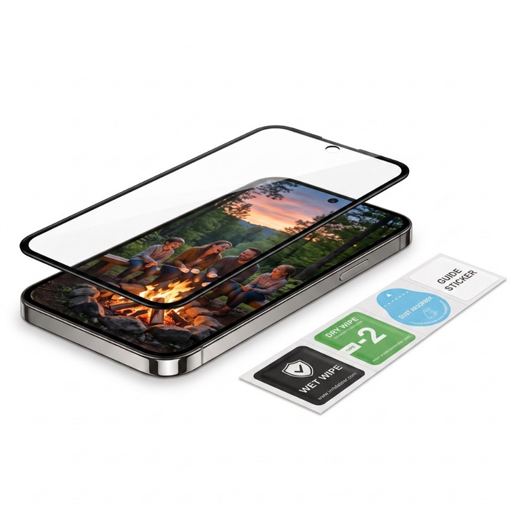 Üvegfólia Honor 600 Pro-hoz, 5D Edzett Üveg, Teljes Ragasztás, Teljes Fedés, 9H+ Keménység, UHD Tisztaság, Oleofób Kezelés, Ujjlenyomat Támogatás, Kore Protect