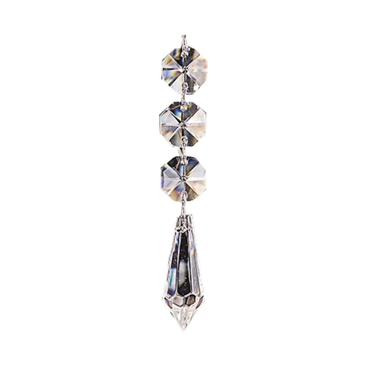 YANYXR BCS3147267 akril gyöngyfüzér, 38 mm-es medál, 9,5 cm hosszúság, átlátszó, 10 darabos szett