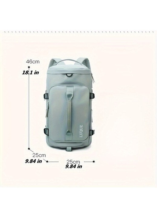 Спортна раница 46 x 25 x 25 см, светлорозова, модел K0285-PG0804-HJ20721