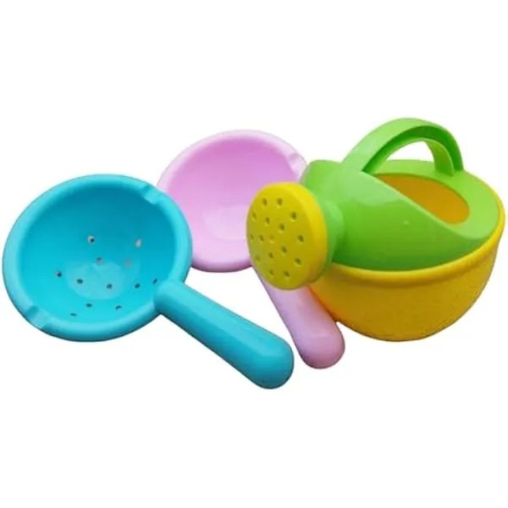 Babafürdető játék szett, 1 locsoló + 2 nem mérgező műanyag merőkanál, többszínű, 12.5×9 cm, K0569-260804-997-AMC