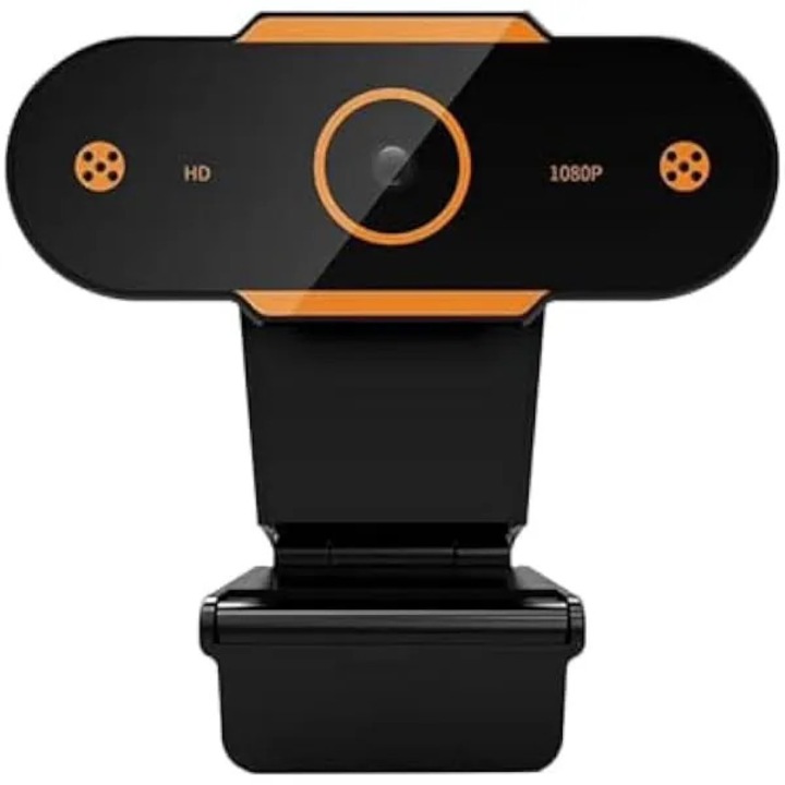 Уеб камера K0569-260804-1992-AMC, Full HD 1080p, автофокус, широк ъгъл, plug-and-play USB, черен/оранжев