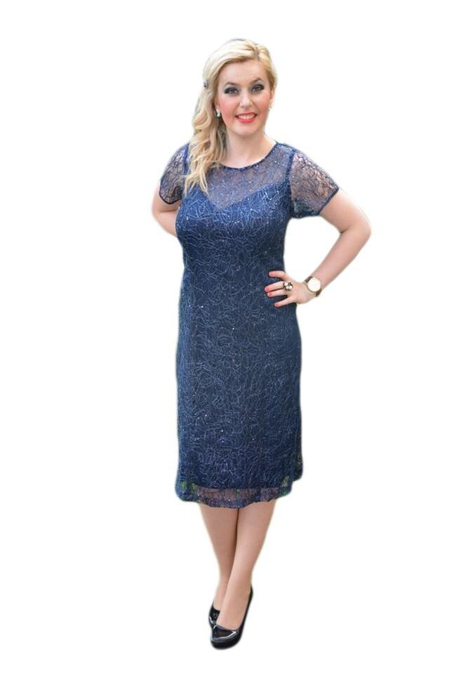 Rochie eleganta de zi,D&J Exclusive, Bleumarin