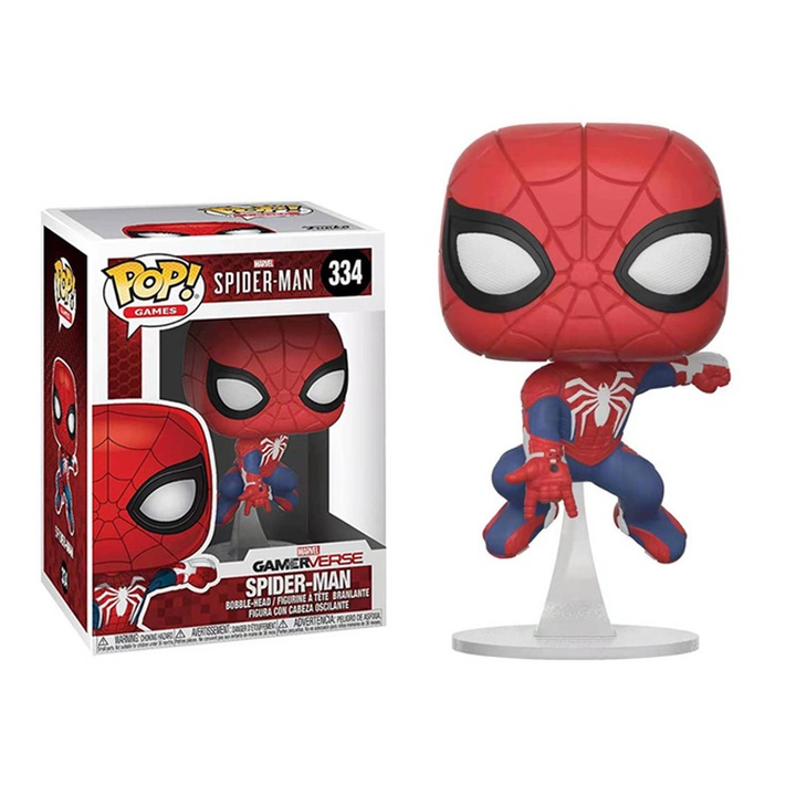 Фигурка Funko Pop! Spider-Man 334 (Marvel Gamerverse), bobble-head, 11 см, червен/син
