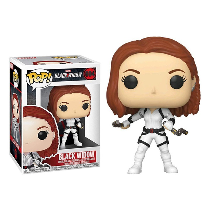 Фигурка Funko Pop! POP Marvel Black Widow 604 bobble‑head, 11 см, бял