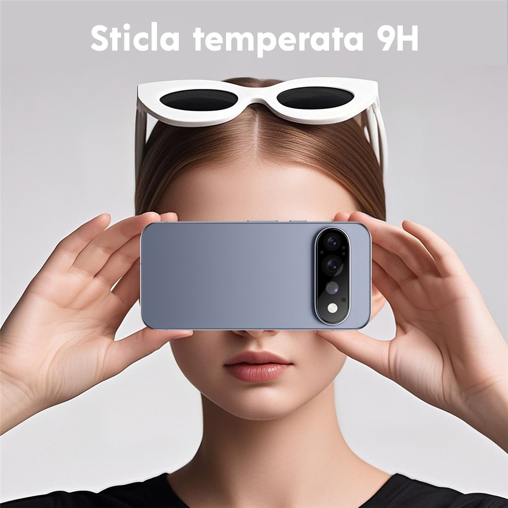 Folie Camera Daden din sticla pentru Google Pixel 11 Pro, Full Cover, Protectie Profesionala, Ultra Rezistenta, Calitate Premium, Negru