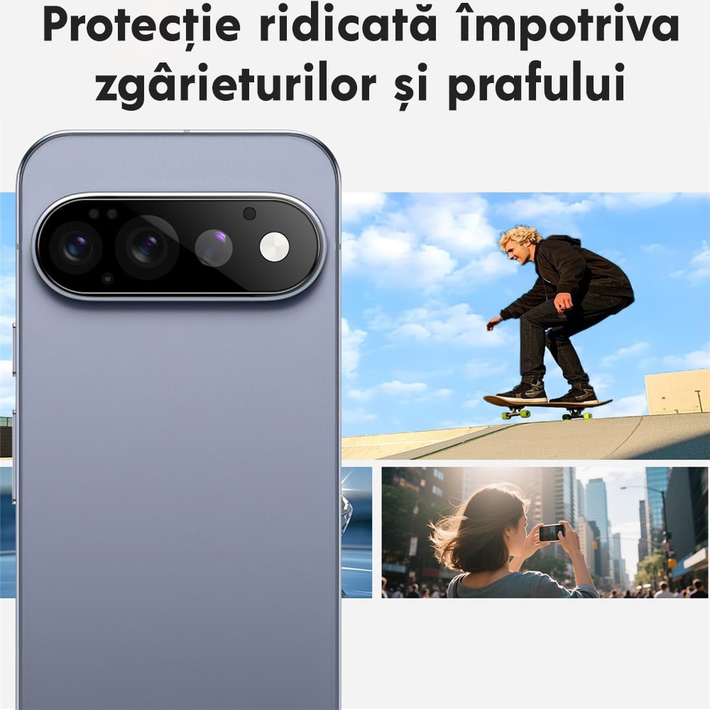 Folie Camera Daden din sticla pentru Google Pixel 11 Pro, Full Cover, Protectie Profesionala, Ultra Rezistenta, Calitate Premium, Negru