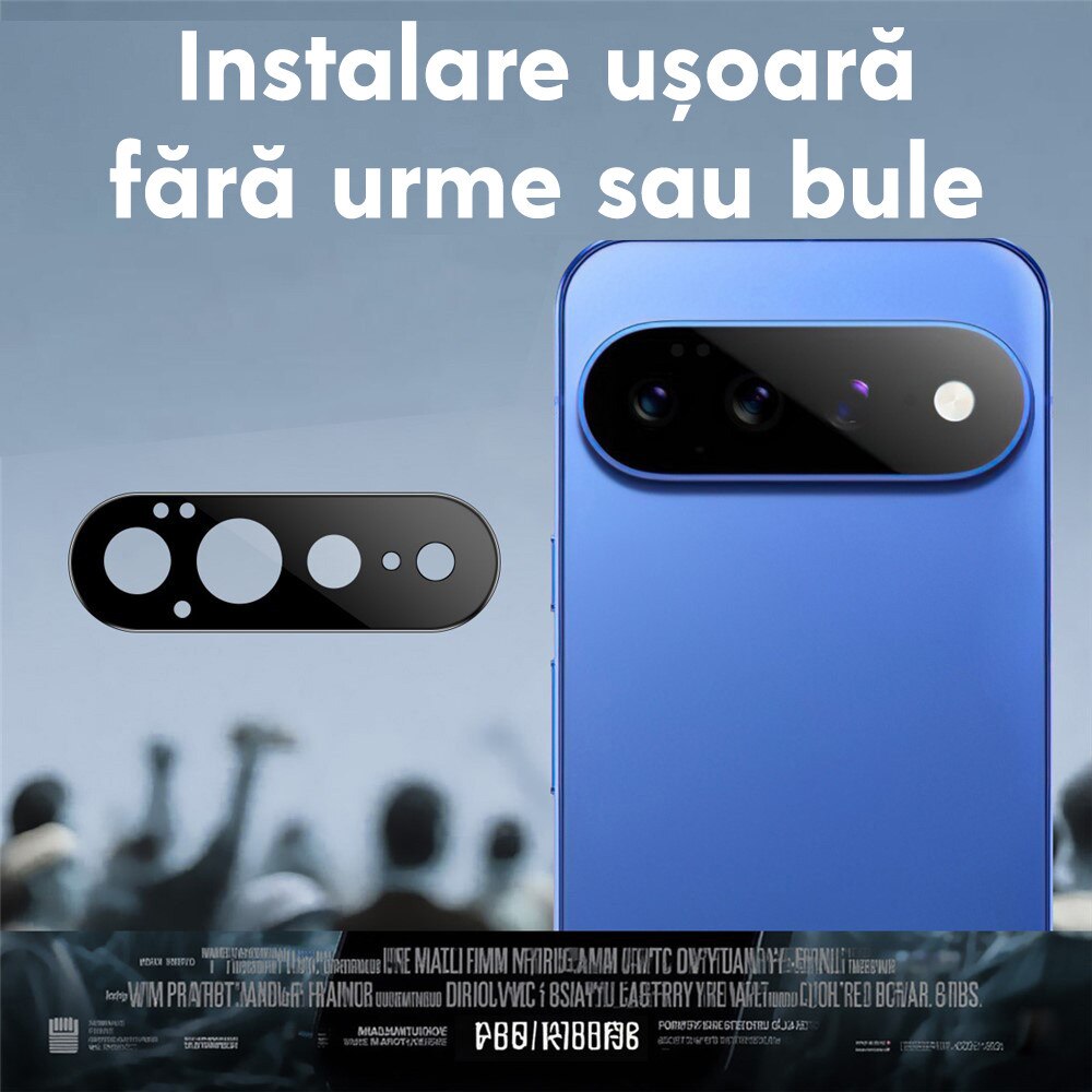 Folie Camera Daden din sticla pentru Google Pixel 11 Pro XL, Full Cover, Protectie Profesionala, Ultra Rezistenta, Calitate Premium, Negru