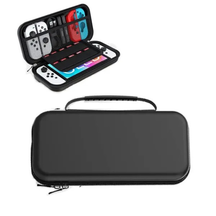 Защитен калъф за Nintendo Switch/Switch OLED Ns Storage Bag, от EVA/PU, черен, 27 x 12,5 x 5 см