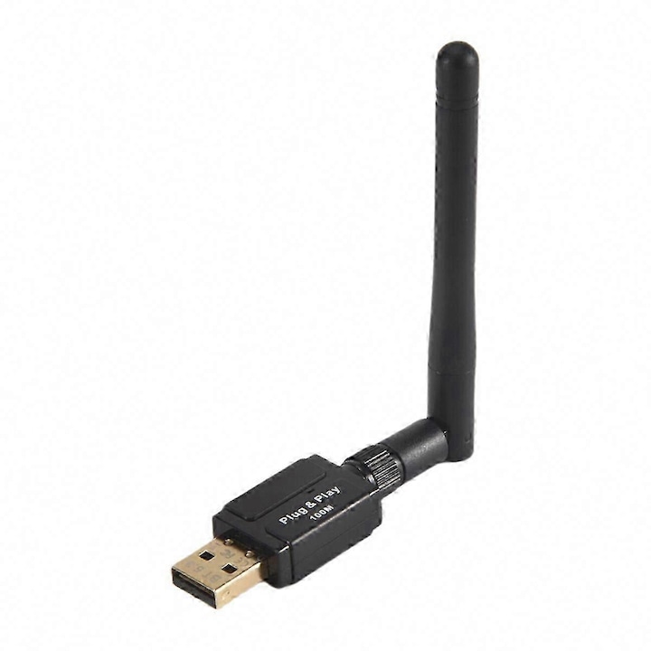 Adaptor USB Bluetooth BT608 E27-A116-E25841-CJ, Bluetooth 5.3, antena externa, raza 100 m, A2DP/AVRCP/HID, negru