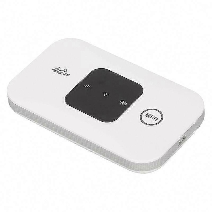 4G LTE Wi-Fi hordozható router E27-A116-E25853-CJ, MiFi hotspot SIM foglalattal, 2100 mAh akkumulátor, akár 8-10 felhasználó, fehér