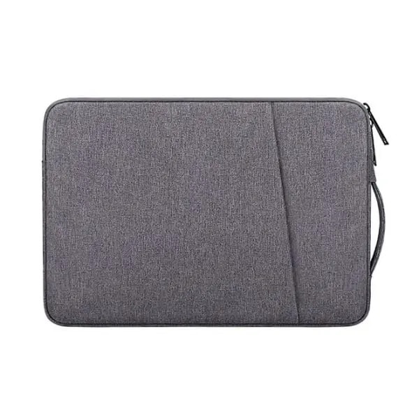 Husa laptop PRE-CJk0515-26-0806-3379, rezistenta la apa, din poliester, buzunar exterior cu fermoar, gri, 41 x 30 x 3 cm, pentru 15,6"