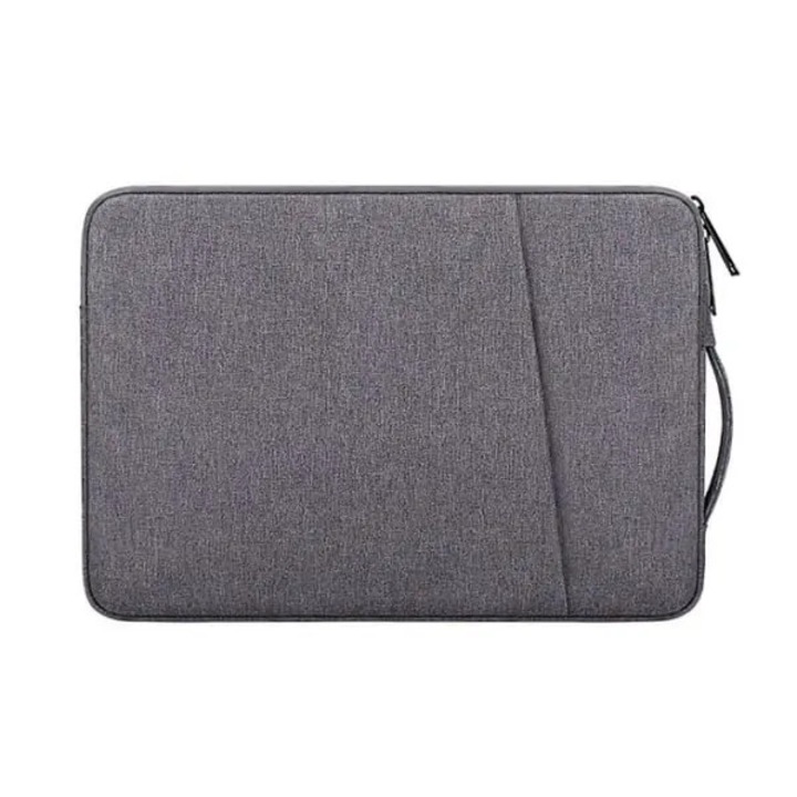 Husa laptop PRE-CJk0515-26-0806-3379, rezistenta la apa, din poliester, buzunar exterior cu fermoar, gri, 41 x 30 x 3 cm, pentru 15,6"
