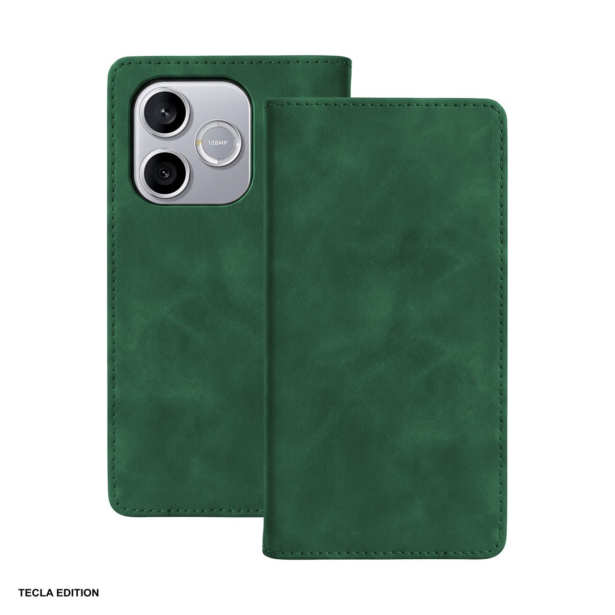 Husa Smart Suede pentru Honor 600 Lite, tip carte, Verde
