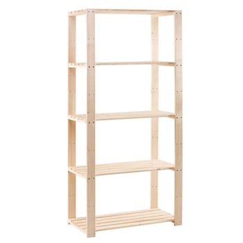 Raft din lemn cu 5 polite, 80x44x173 cm, brad natur Raft din lemn cu 5 polite, 80x44x173 cm, brad natur