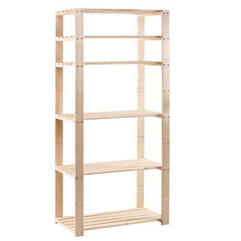 Raft din lemn cu 6 polite, 80x44x173 cm, brad natur Raft din lemn cu 6 polite, 80x44x173 cm, brad natur