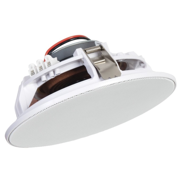 Fonestar jspeak6 beépíthető mennyezeti hangszóró, 6 hüvelykes teljes tartományú, 15 W RMS, 8 Ω, 100–18.000 Hz, érzékenység 92 dB, alumínium rács, fehér (O185 mm, beépítési O170 mm)