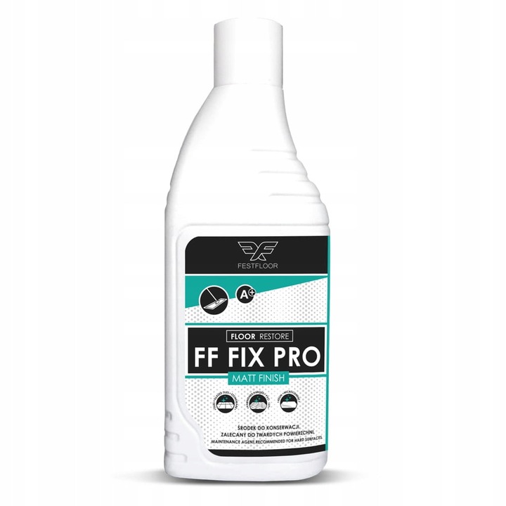 Поддържащ агент за подове Festfloor FF FIX PRO MATT, полиуретанова основа, матов финиш, за дърво/смола/микроцимент/LVT/PVC/линолеум, прозрачен, 1 L