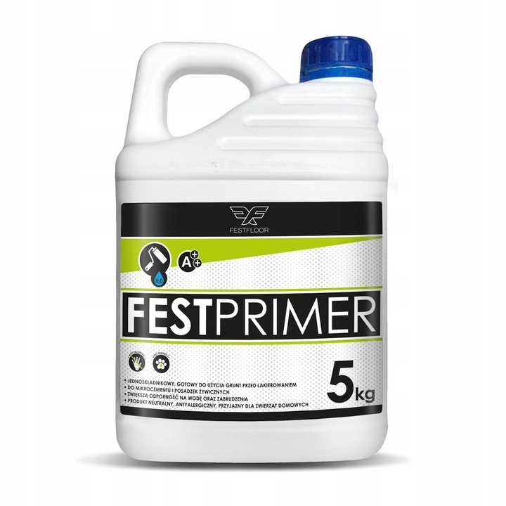 Грунд акрилен Festfloor FestPrimer еднокомпонентен на водна основа, за лакове PU FEST 2K/TURBO, неутрален, 5 кг