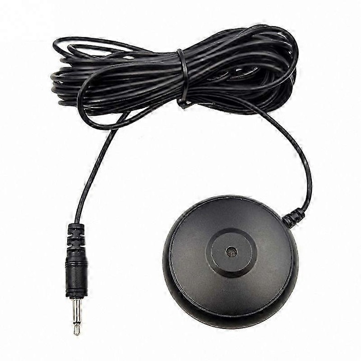 Microfon de birou cu mufa 3,5 mm E27-A116-E26884-CJ, omnidirectional, raspuns in frecventa 20 Hz–16 kHz, sensibilitate -44 dB ±3 dB, cablu 5 m, negru
