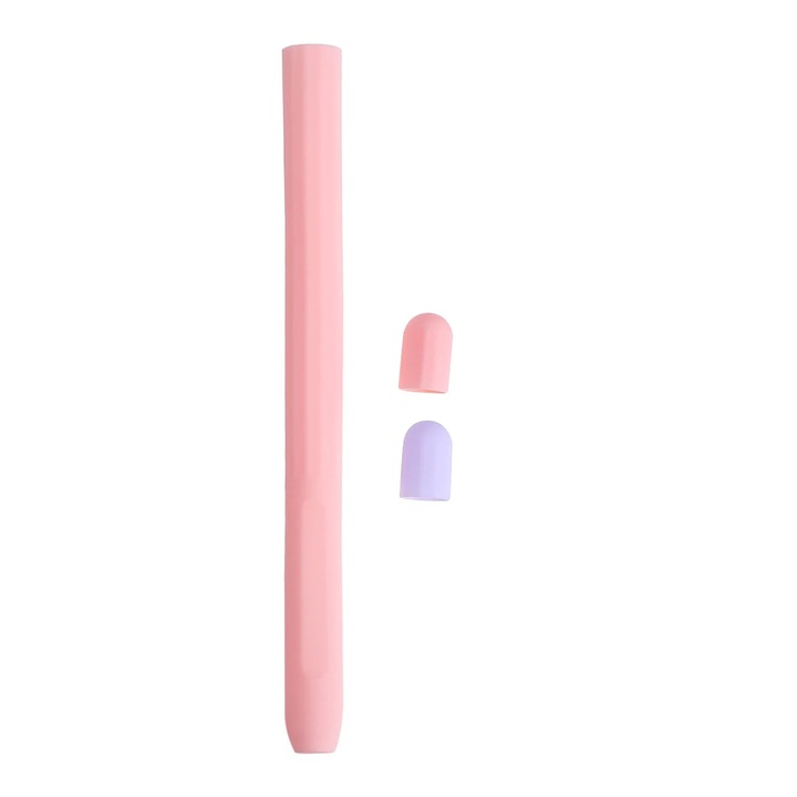 Védőtok Apple Pencil 2 YANYXR BCS3118741-hez, szilikon, kétszínű ütésálló dizájn, rózsaszín/lila, 15.7 cm