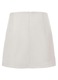 Fusta pantaloni dama alb cu slit dublu si fermoar, captusita, elastica