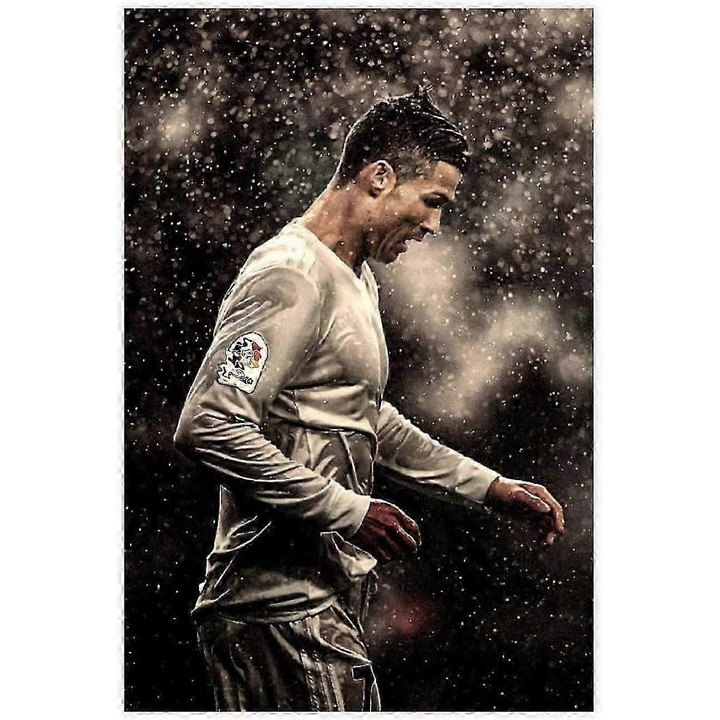 Puzzle din lemn Cristiano Ronaldo FG123K0225-260803-10628, 300 piese, multicolor, 38 x 25,9 cm