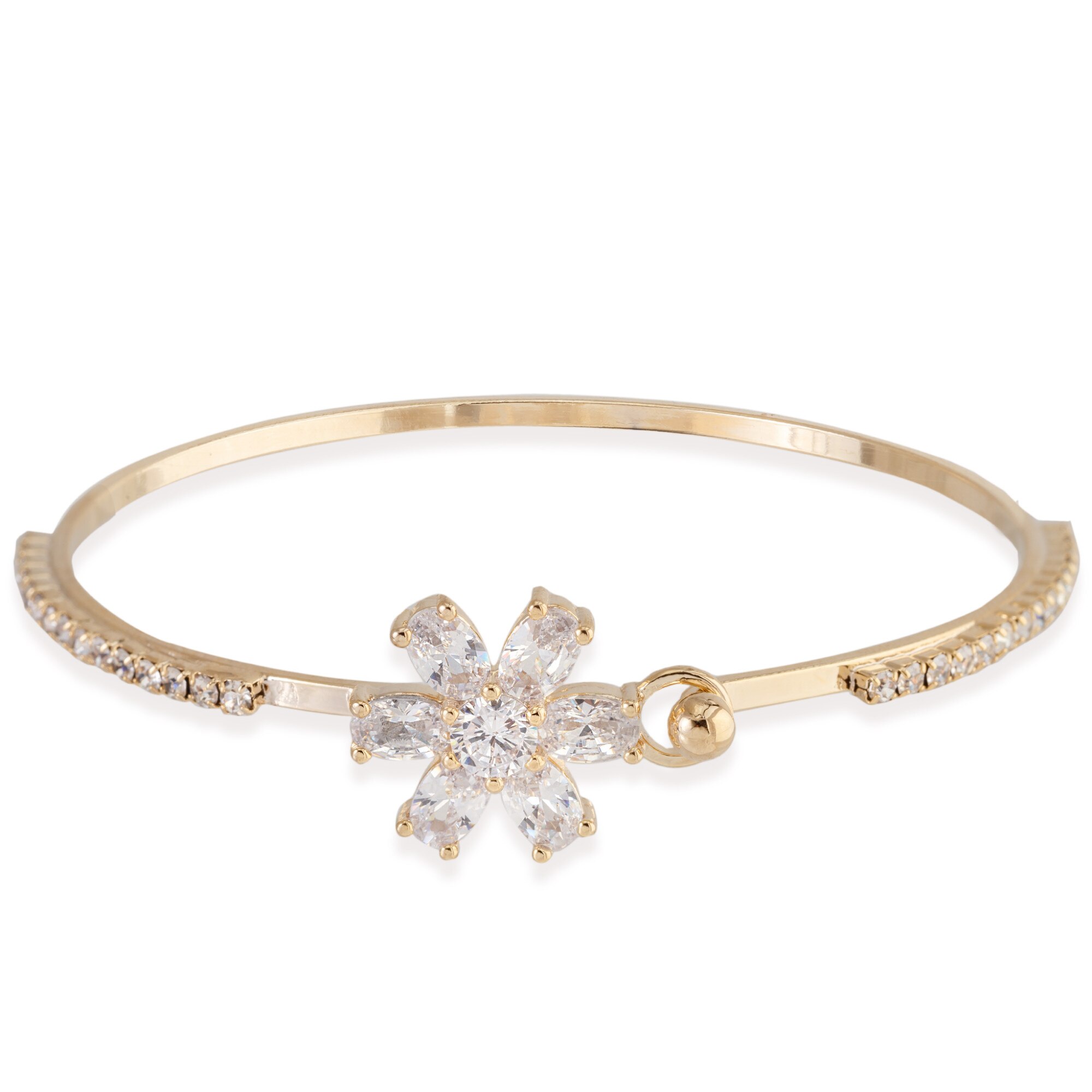 Bratara placata cu aur de 18 K - Wildflower Cuff - Chic Bijoux