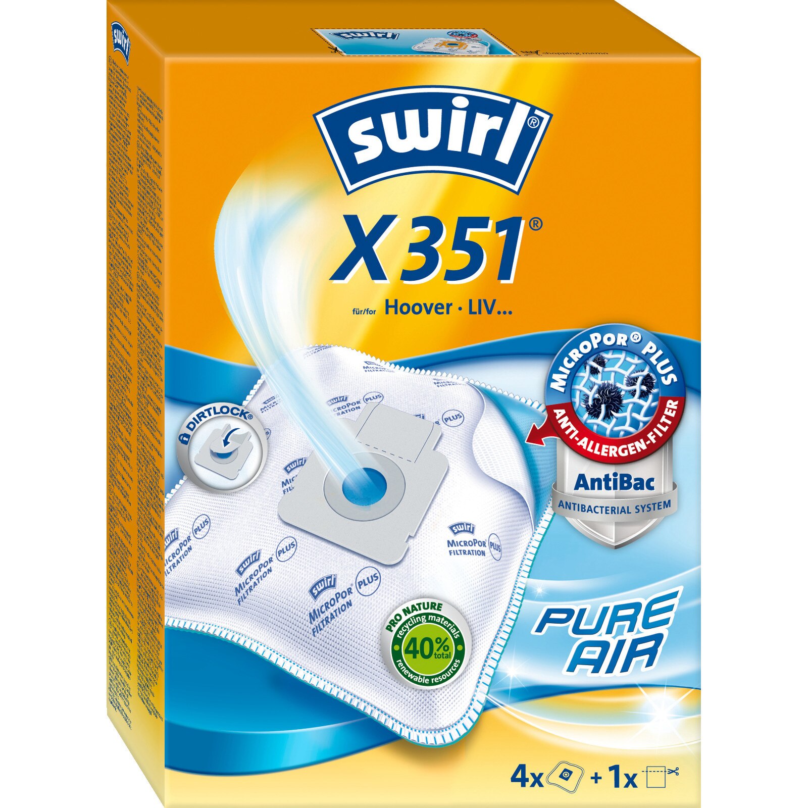 Set 4 Saci aspirator Swirl X 351 AirSpace