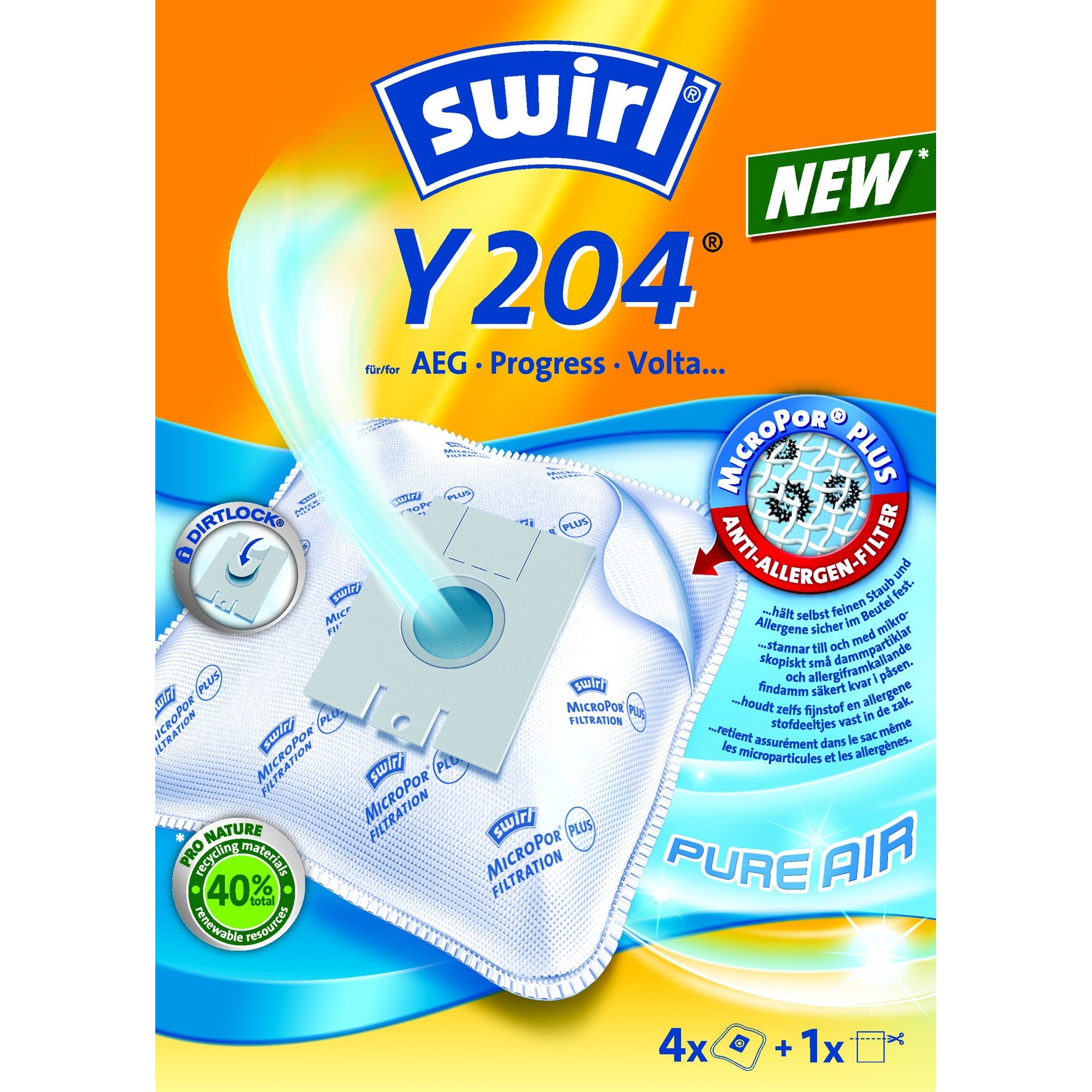 Set 4 Saci aspirator Swirl Y 204 AirSpace