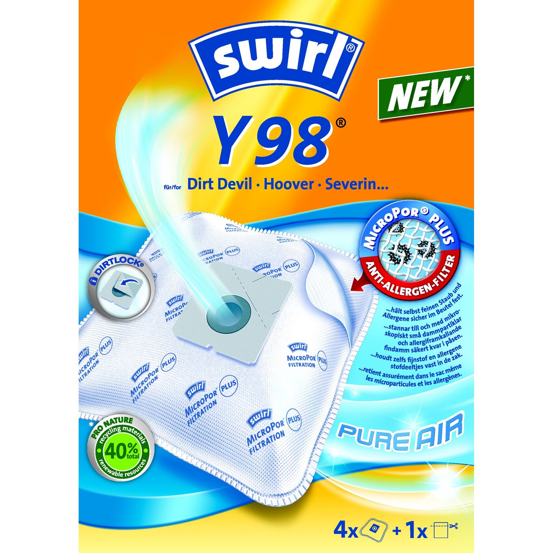 Set 4 Saci aspirator Swirl Y 98 AirSpace