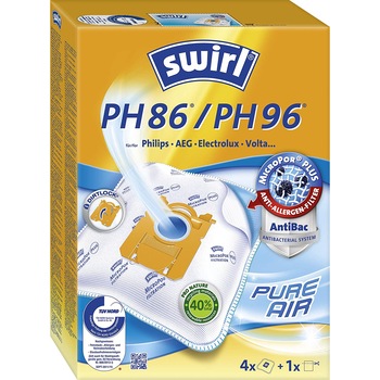 Set 4 saci Swirl pentru aspiratoare Philips - Electrolux, PH86/PH96 Set 4 saci Swirl pentru aspiratoare Philips - Electrolux, PH86/PH96