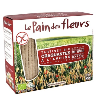 Turte crocante din ovaz - fara gluten, Le Pain des Fleurs, 150g Turte crocante din ovaz - fara gluten, Le Pain des Fleurs, 150g