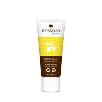 Crema de maini cu lamaie si galbenele, anti-imbatranire si depigmentare, Messinian Spa, Ingrediente organice, 100ml Crema de maini cu lamaie si galbenele, anti-imbatranire si depigmentare, Messinian Spa, Ingrediente organice, 100ml