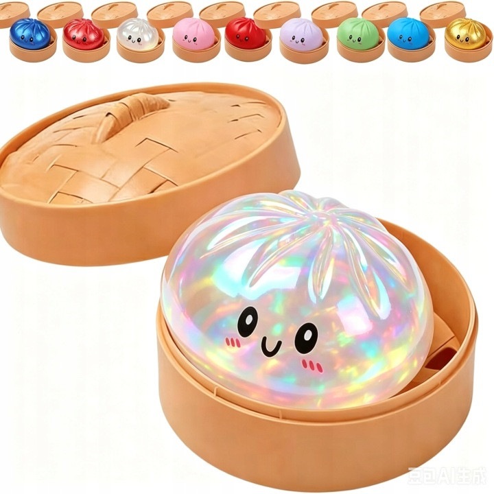 Squishy anti-stres galusca din cauciuc, 8,5 cm, culoare aleatorie, 1 buc.