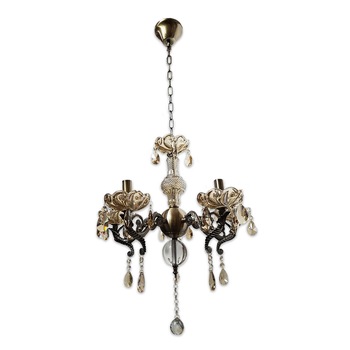 Lustra DC 8043/5, schelet bronz antic, metal sticla si cristal, 5*e14,inaltime ajustabila Lustra DC 8043/5, schelet bronz antic, metal sticla si cristal, 5*e14,inaltime ajustabila