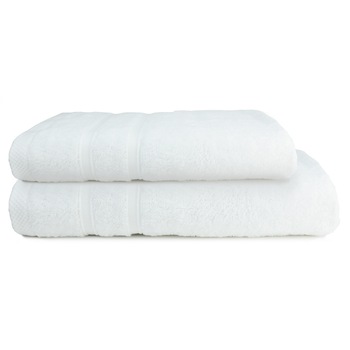 Set prosoape baie Bamboo Collection, Alb, 50% bambus/50% bumbac, 600 gr/mp Set prosoape baie Bamboo Collection, Alb, 50% bambus/50% bumbac, 600 gr/mp
