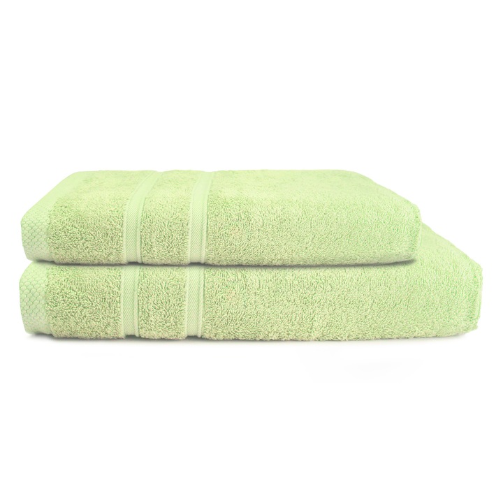 Set prosoape baie Bamboo Collection, Olive, 50% bambus/50% bumbac, 600 gr/mp
