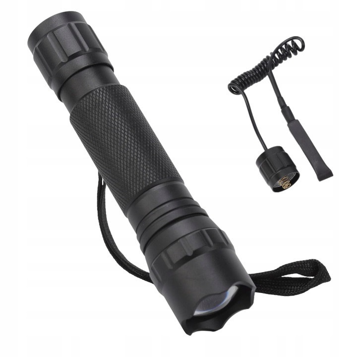 Lanterna tactica cu infrarosu 850 nm 31CJ123-K0274-260804-2778, aluminiu, negru, cu comutator la distanta