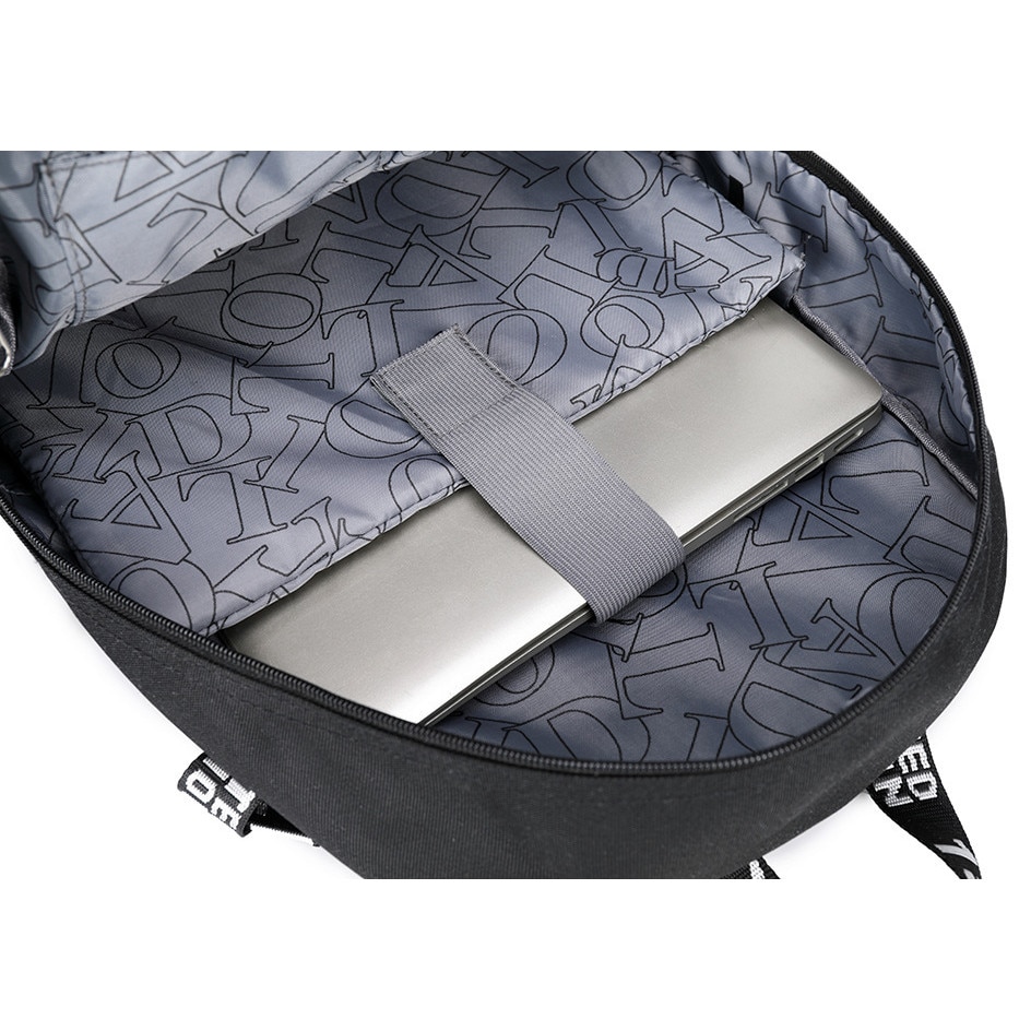 Jordan, rucsac Oxford pentru laptop cu imprimeu geometric triunghiuri, port USB extern, design 23, model E30-A173-e-5380-XX, albastru