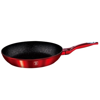 Tigaie BerlingerHaus, diametru 24 cm, maner ergonomic, material aluminiu, strat marmura, culoare rosu metalic Tigaie BerlingerHaus, diametru 24 cm, maner ergonomic, material aluminiu, strat marmura, culoare rosu metalic