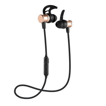 Casti Bluetooth Sport, SLS-100 Wireless, Prindere Magnetica, In-ear cu Microfon, Auriu Casti Bluetooth Sport, SLS-100 Wireless, Prindere Magnetica, In-ear cu Microfon, Auriu