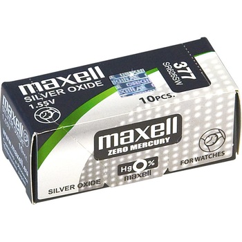 Baterie de ceas MAXELL V377 SR626SW AG4 Oxid de Argint 1.55V 0% Mercur 10 bucati/cutie Baterie de ceas MAXELL V377 SR626SW AG4 Oxid de Argint 1.55V 0% Mercur 10 bucati/cutie