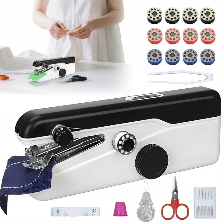 Masina de Cusut Portabila Mini, USB sau Baterii, Ideala pentru Acasa