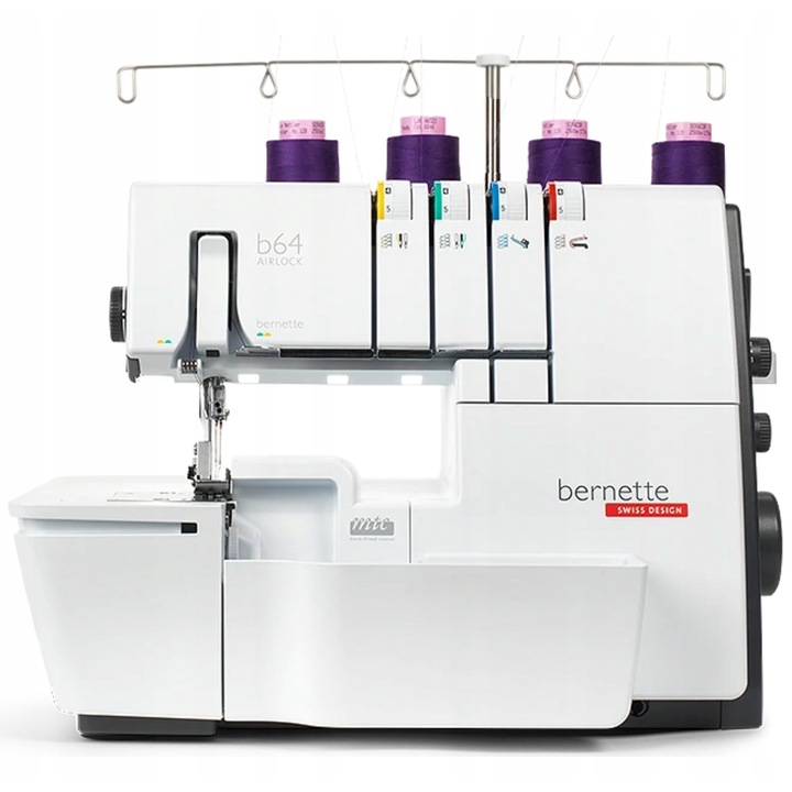 Bernette b64 AIRLOCK: Overlock 4-3-2 fire, cu suflare aer, 16 cusaturi